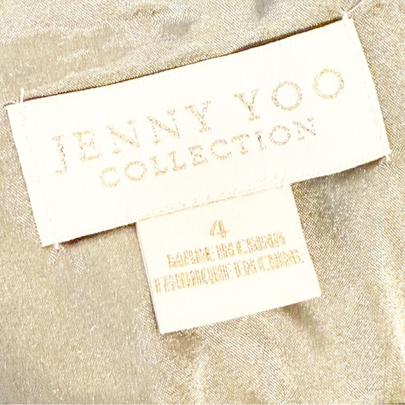 Jenny Yoo Collection Alessia satin high neck woman bridal back strap dress 4 - Picture 11 of 13